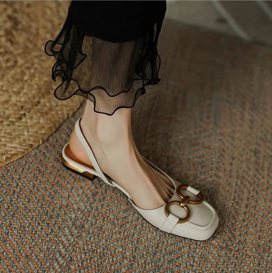 

Women's Sandals Shoe High Heels Woman Spring Platform Slippers Ladies Sandals Women 2022 Summer New Buckle Shoes Female Flat