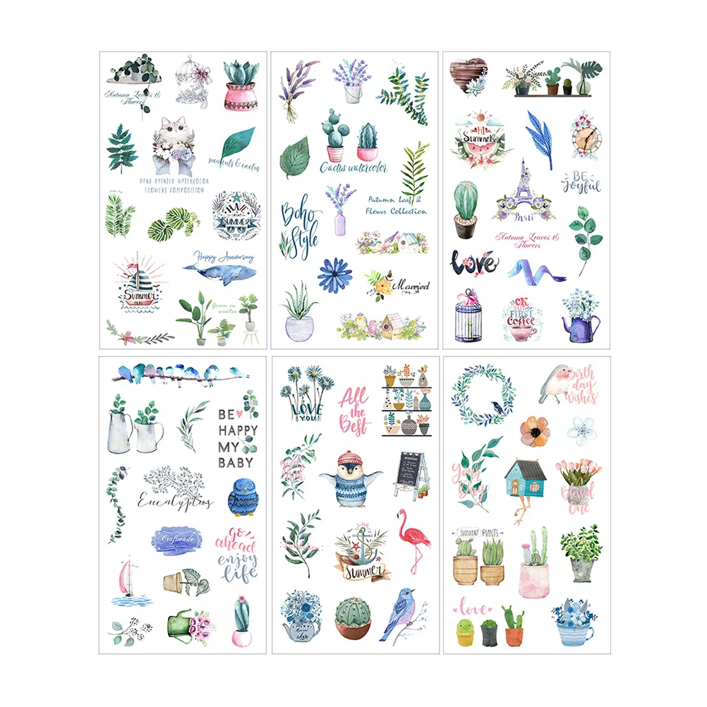 

3 Sets of Japanese Paper Stickers Unique Chic DIY Decorative Pastes for Photo Album Diary