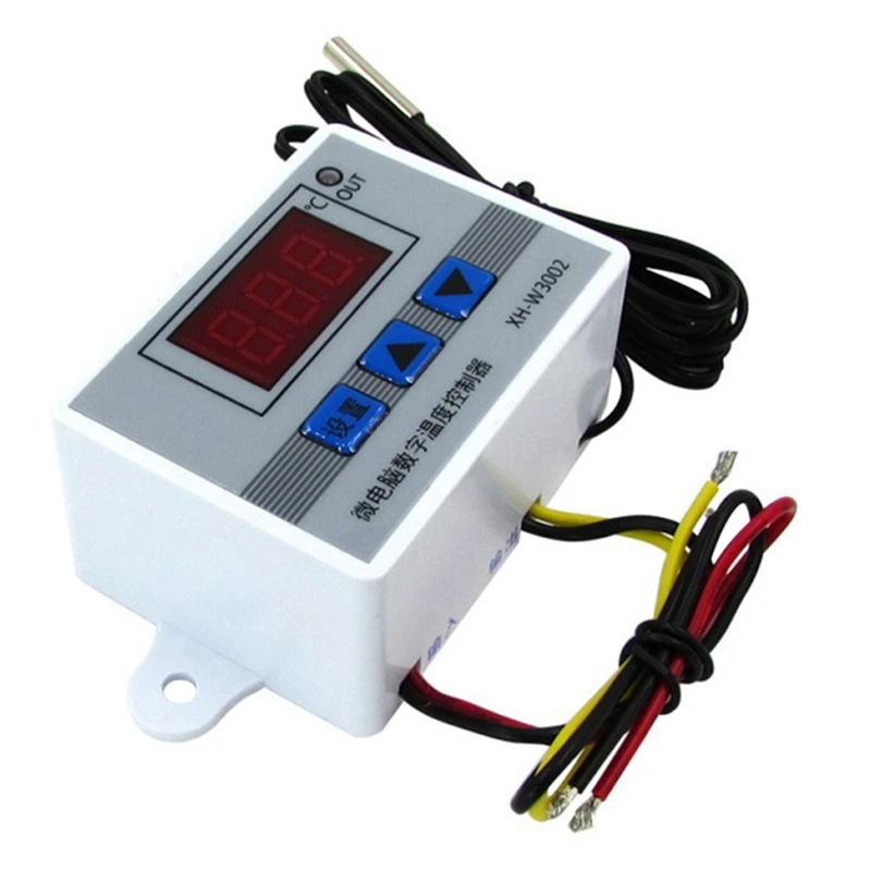 

XH-W3002 Microcomputer Digital Thermostat With Probe Heat Cool Temp Thermostat Control Switch-ABUX