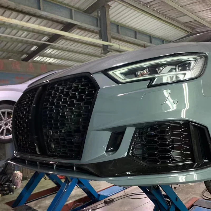 Передний бампер для Audi A3 S3 8V.5 Sedan в стиле RS3, 2017-2019, с глянцевой черной решеткой, доставка FedEx. (art.: 3920dd0eddccb) - 3920dd0eddccb