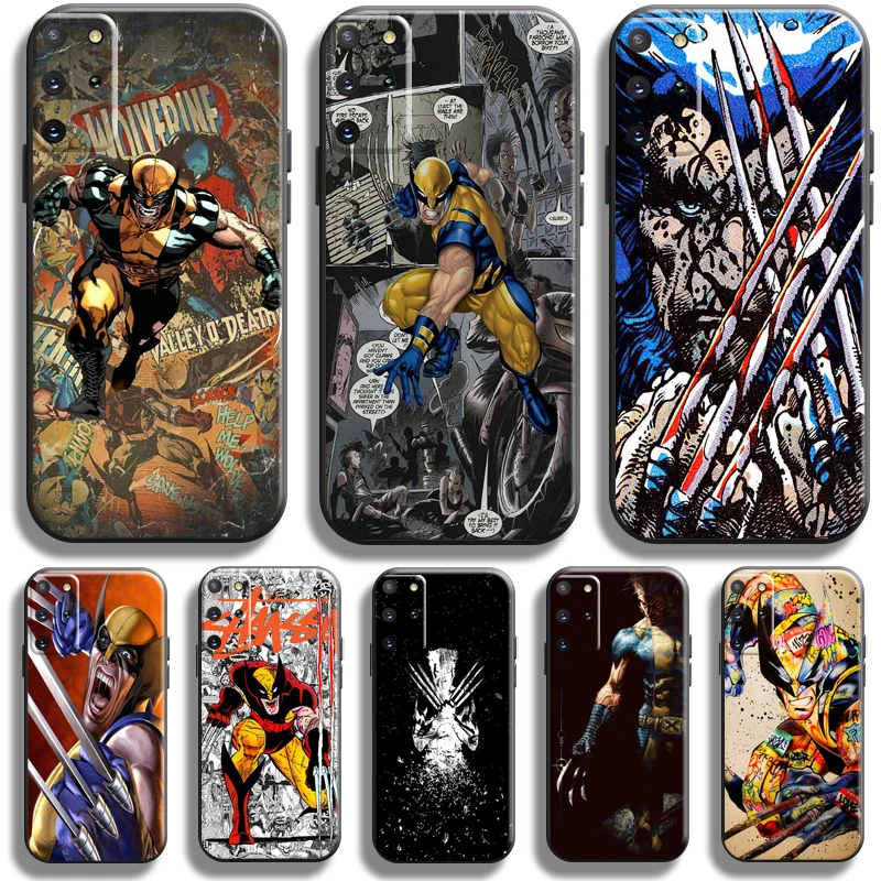 

Marvel X-Men Wolverine Phone Case For Samsung Galaxy S22 S21 S20 S10 10E S9 S8 Plus S22 S21 S20 Ultra FE 5G Liquid Silicon