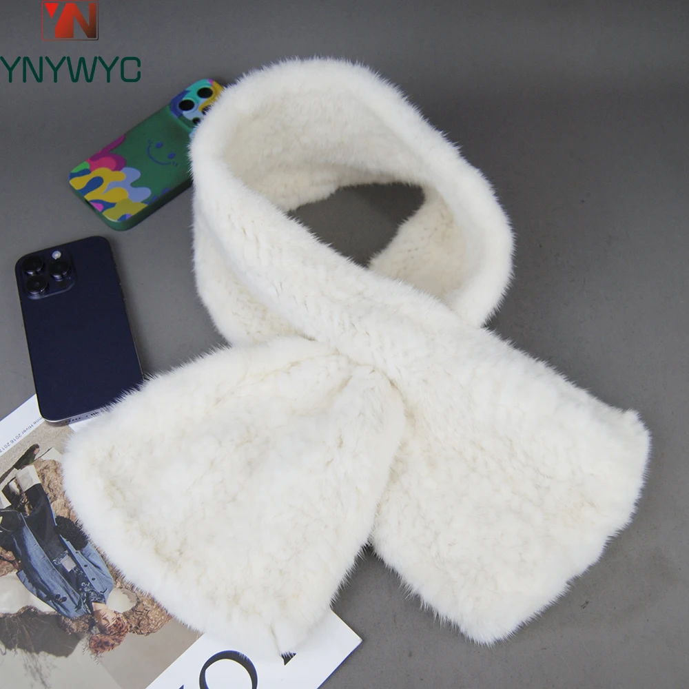 2024 женский роскошный шарф из натурального меха норки зимний 100% шаль модные пончо