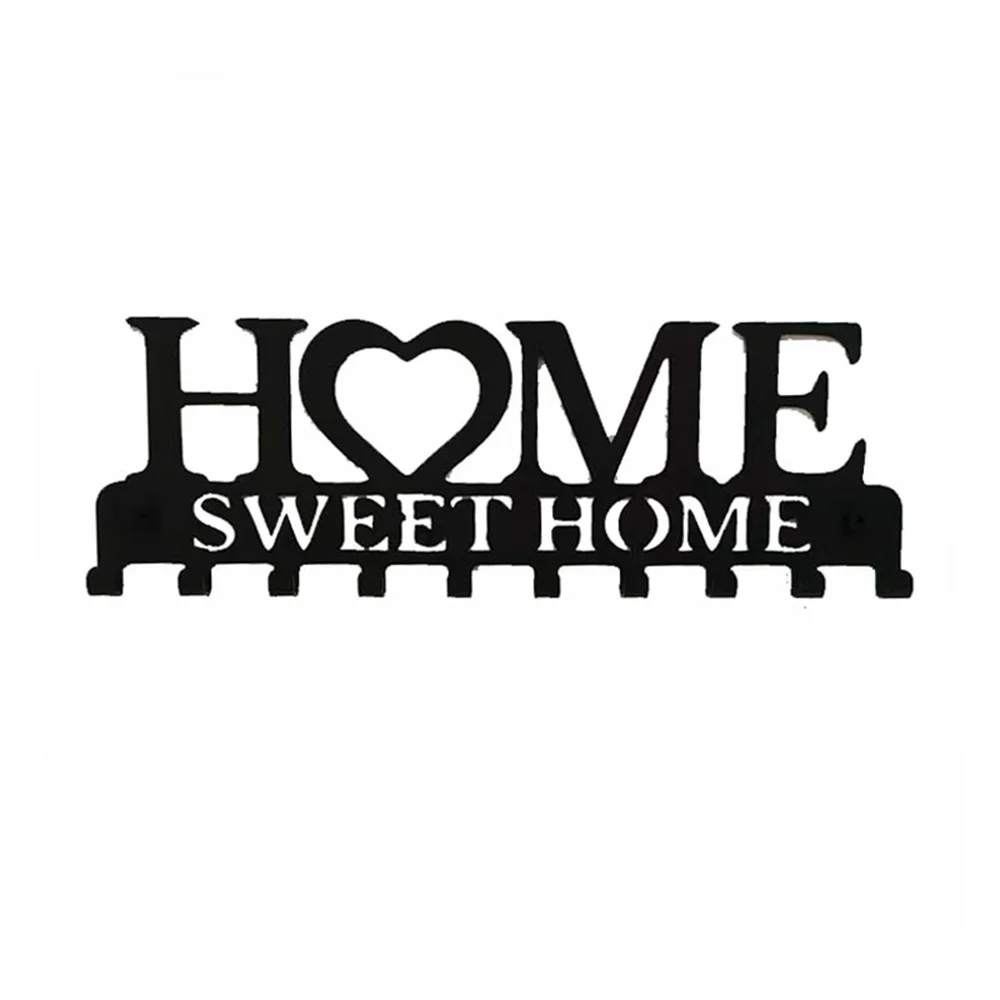 

Creative Sweet Home Wall-mounted Row Hook Metal Hooks for Clothes Towels Keys Storage Home Kitchen Bathroom Hanging Hook
