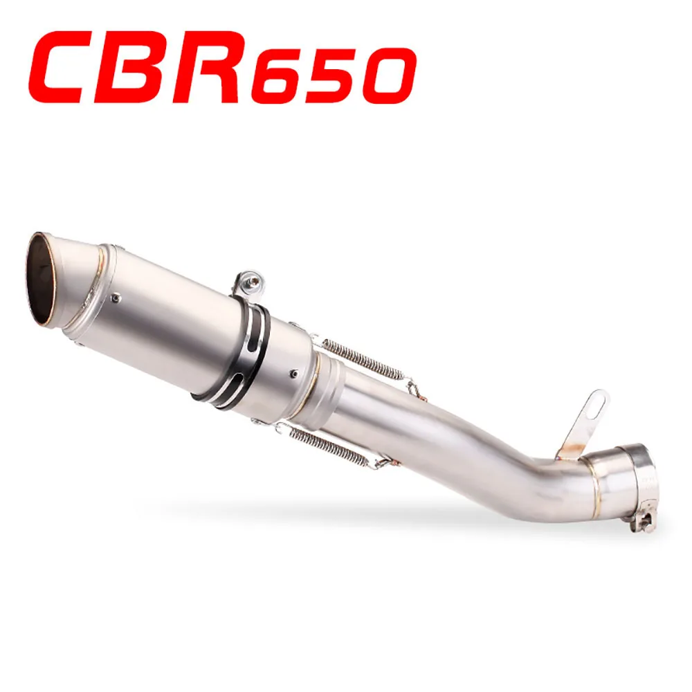 

Выхлопной глушитель для мотоцикла Honda CBR650R CB650F CB650R CBR650F, вся система, заглушка, Модифицированная Передняя труба с логотипом Laser