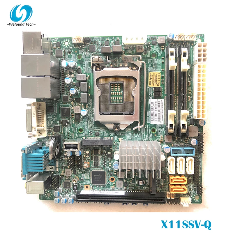 

For Supermicro X11SSV-Q Server Mini-ITX Motherboard LGA 1151 Q170 Chipset Supports 7th/6th Core i7/i5/i3 Series Fully Tested