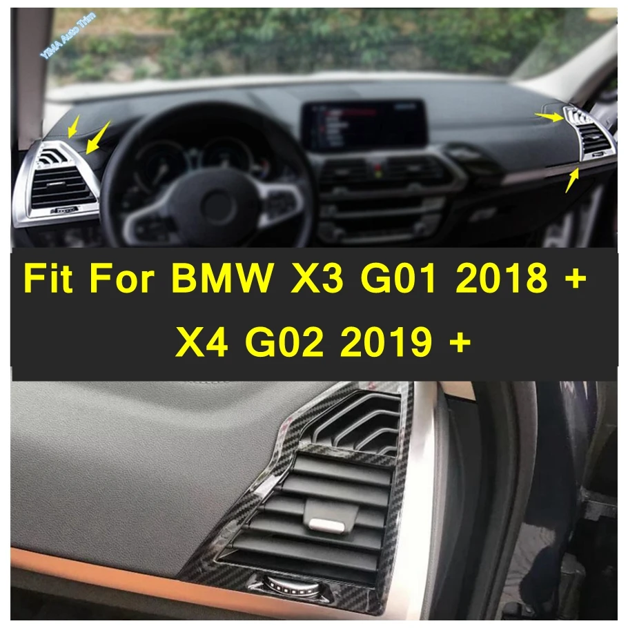 

Dashboard Air Conditioning AC Outlet Vent Decoration Frame Cover Trim For BMW X3 G01 2018 - 2022 X4 G02 2019 - 2021 Car Supplies