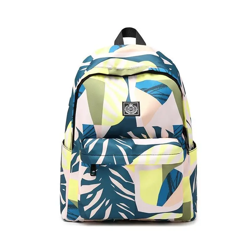New fashion trend Printed backpack women's schoolbag ins Korean travel daypack back pack college school student book bag satchel