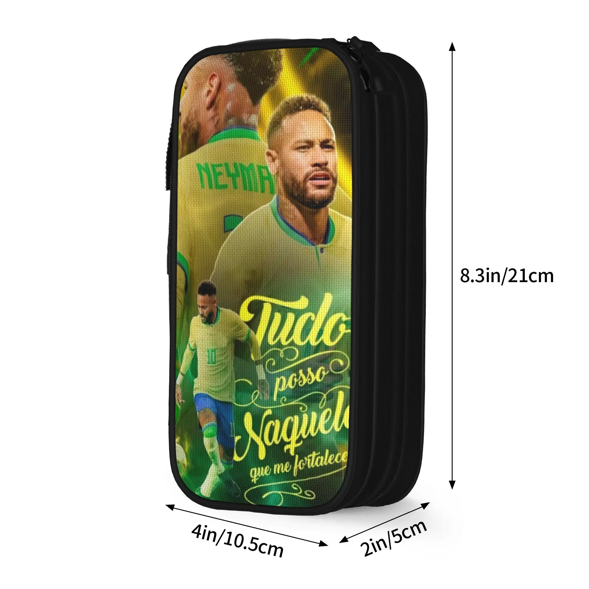 Фото Новый пенал для карандашей Neymar's Brazil Football с номером 10, вместительный, для студентов, офисный, подарочный №3