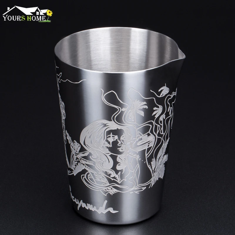 

530ml Cocktail Mixing Glass New Style Stainless Steel Mint Julep Moscow Mule Mug Beer Cup Coffee Cup Water Glass Drinkware