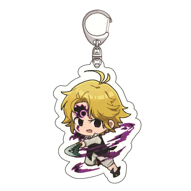 Anime The Seven Deadly Sins Original Keychain Acrylic Cartoon Figure Key Chain Ring Jewelry Bag Pendant Trinkets Car Keyring Hot