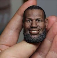 16 male soldier basketball star lebron james bearded head sculpture model accessories fit 12 inch action figures body in stock