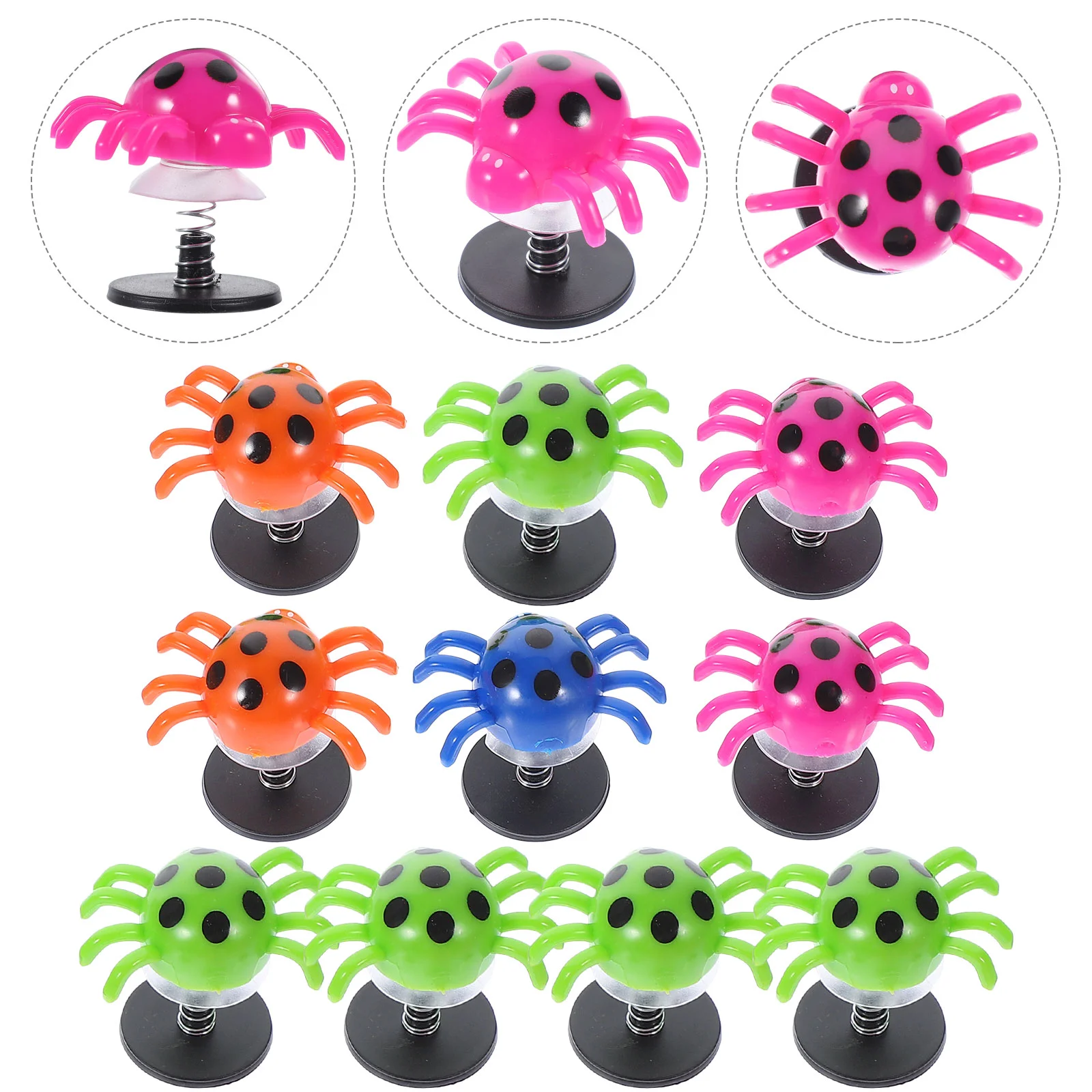 

10Pcs Children Bounce Spider Launcher Novelty Creative Toys Kindergarten Activities Gift Toys Plastic Spiders Shape Jumping