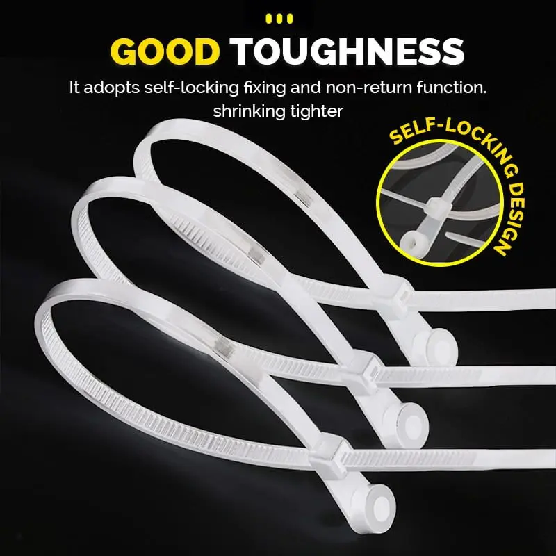 

100Pc Self-locking Plastic Nylon Cable Tie Screw Hole Cable Ties 3*100 Wire Harness Fastener Cable Zip Ties Industrial Cable Tie