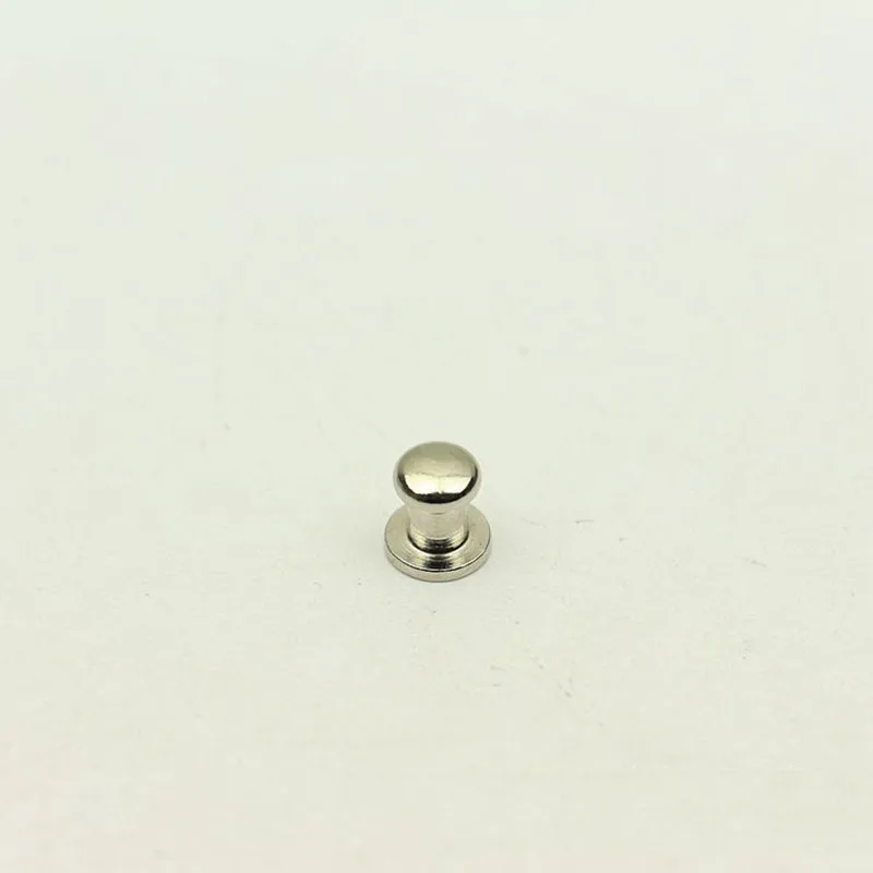 50pcs 6mm Copper Nipple Nail Buckles Metal Rivet for Bag Purses Fastner Clasps Studs Screw Buttons Leathercraft Accessories