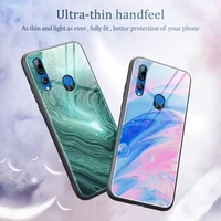 colorful marble phone case for huawei honor magic 4pro 3pro gradient tempered glass case for honor play 4tpro 4pro 5tpro 3e
