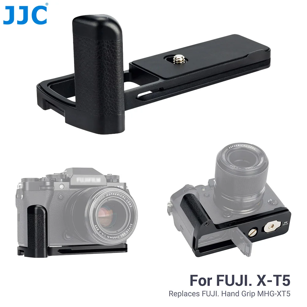 

JJC MHG-XT5 Metal Hand Grip for Fujifilm XT-5 Camera Fuji XT5 Quick Release L Plate Holder Tripod Bracket with Flathead Tool