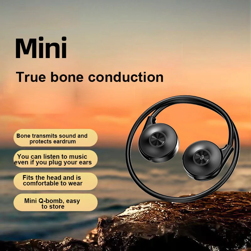 

M1S Bluetooth-compatible Headset Bone-to-ear Stereo Acoustic Oscillator Speaker Headphone True Bone Conduction Earphones