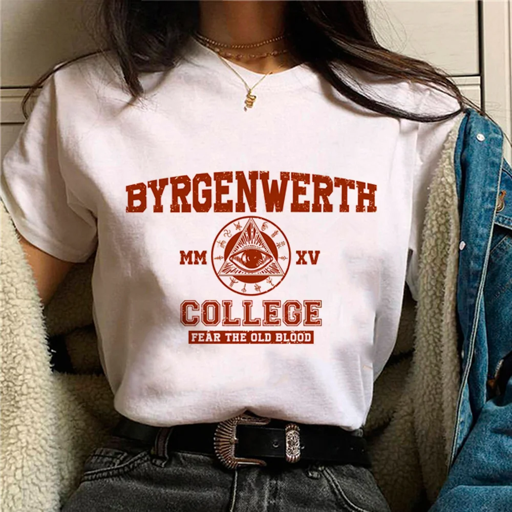 

Byrgenwerth College top women summer manga Tee female manga clothes