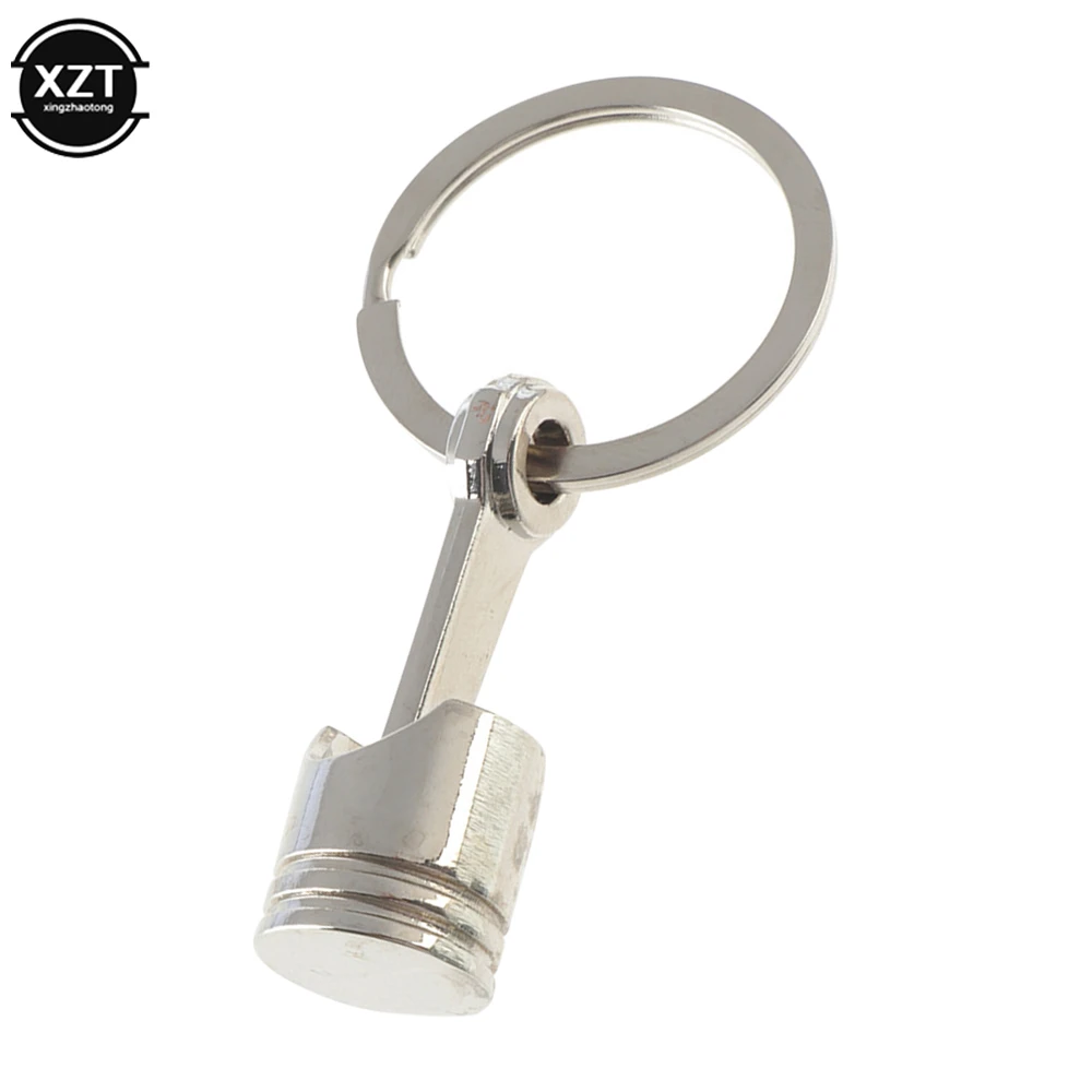 

Zinc Alloy Engine Silvery Piston Key Ring Chain Keychain Key Fob Wholesale Silver Color Available European For Men Gift Trinkets