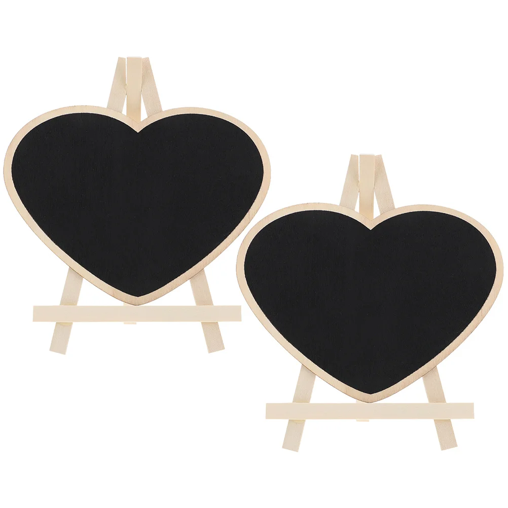 

2 Pcs Vertical Blackboard Chalk Sign Chalkboard Signs Drawing Small Stand Standing Wooden