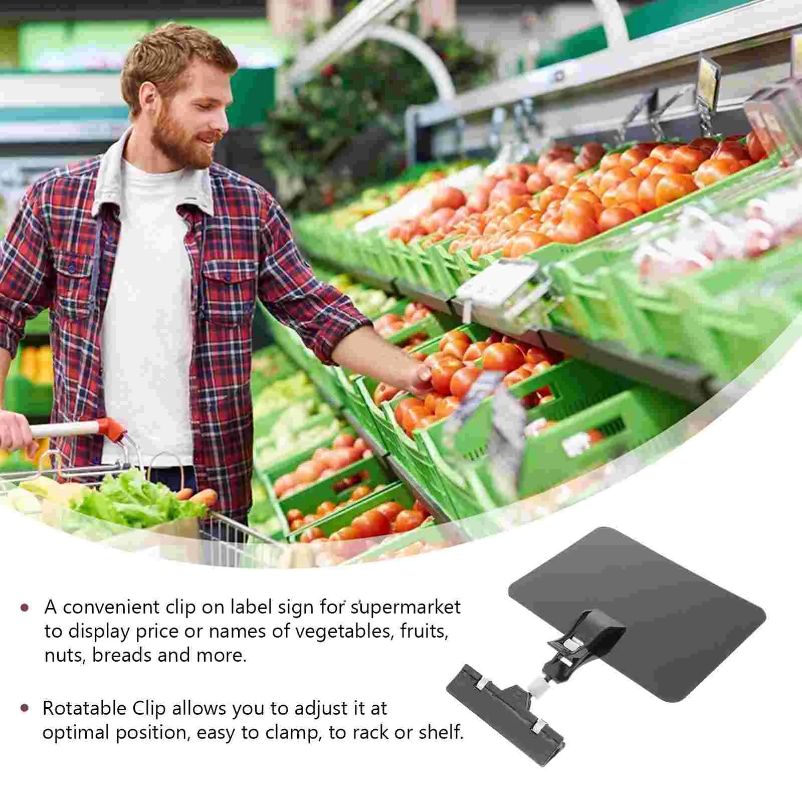 Рисунок 4 - Ценник держатель зажим значок пластиковая