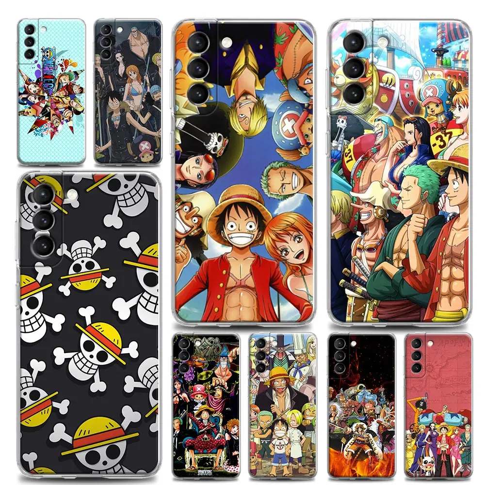 

Clear Phone Case For Samsung Galaxy S20 S21 FE S10 S9 S22 Plus Ultra S10e Lite Cases Soft Cover Anime One Piece Luffy Zoro Nami