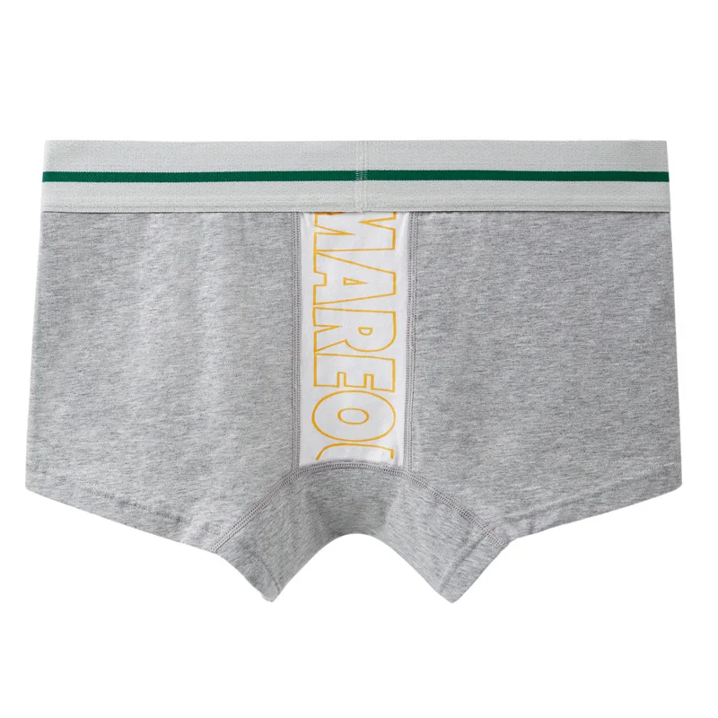 Men's underwear, pure cotton shorts, summer boxer shorts, comfortable and breathable for youth sports 3PCS