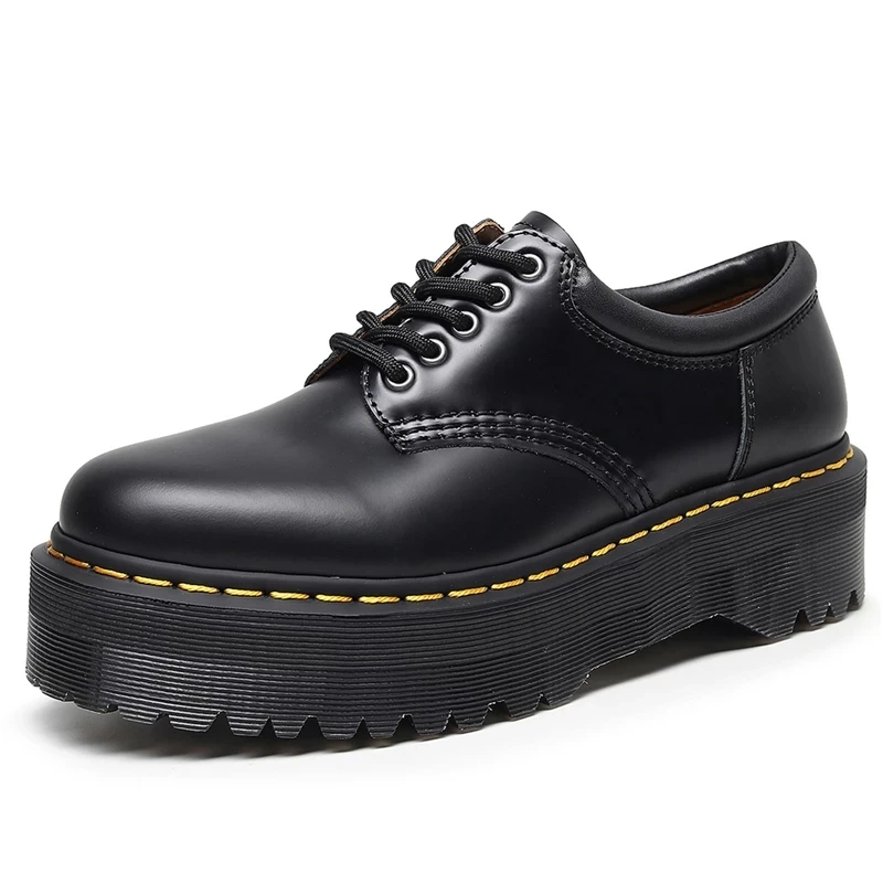 

2022 Ladies High-quality Genuine Leather Cowhide Thick-soled Fashion Martin Shoes Low-top Casual Student Women's Leather Shoes