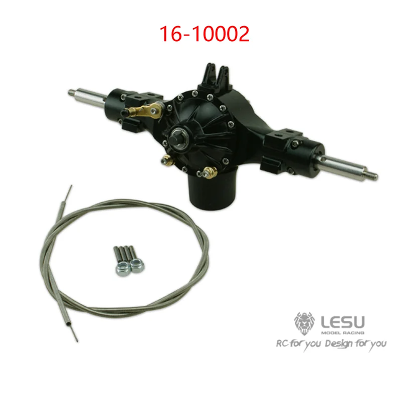 Металлическая дифференциальная ось LESU для модели трактора 1/16 RC DIY Строительные