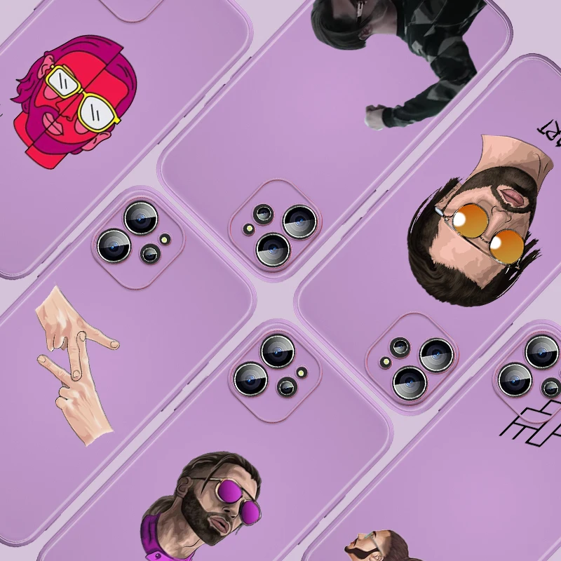 

PNL QLF Rapper Liquid Silicone Soft Cover For Apple IPhone 13 12 Mini 11 Pro XS MAX XR X 8 7 6 SE Plus Phone Case