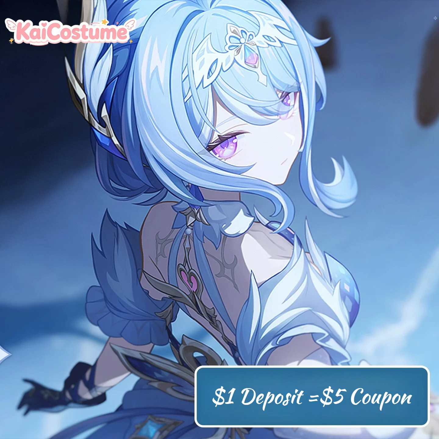 Фото Предзаказ: Костюм для косплея Одетт из игры Genshin Impact, полный комплект женского аниме-костюма для косплей-вечеринок №1