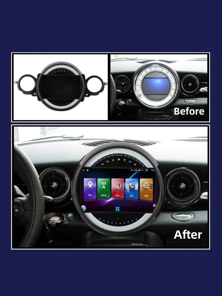 Android 13 Автомобильный плеер радио для BMW Mini Cooper R56 R60 R51 2007-2014 Carplay Мультимедиа