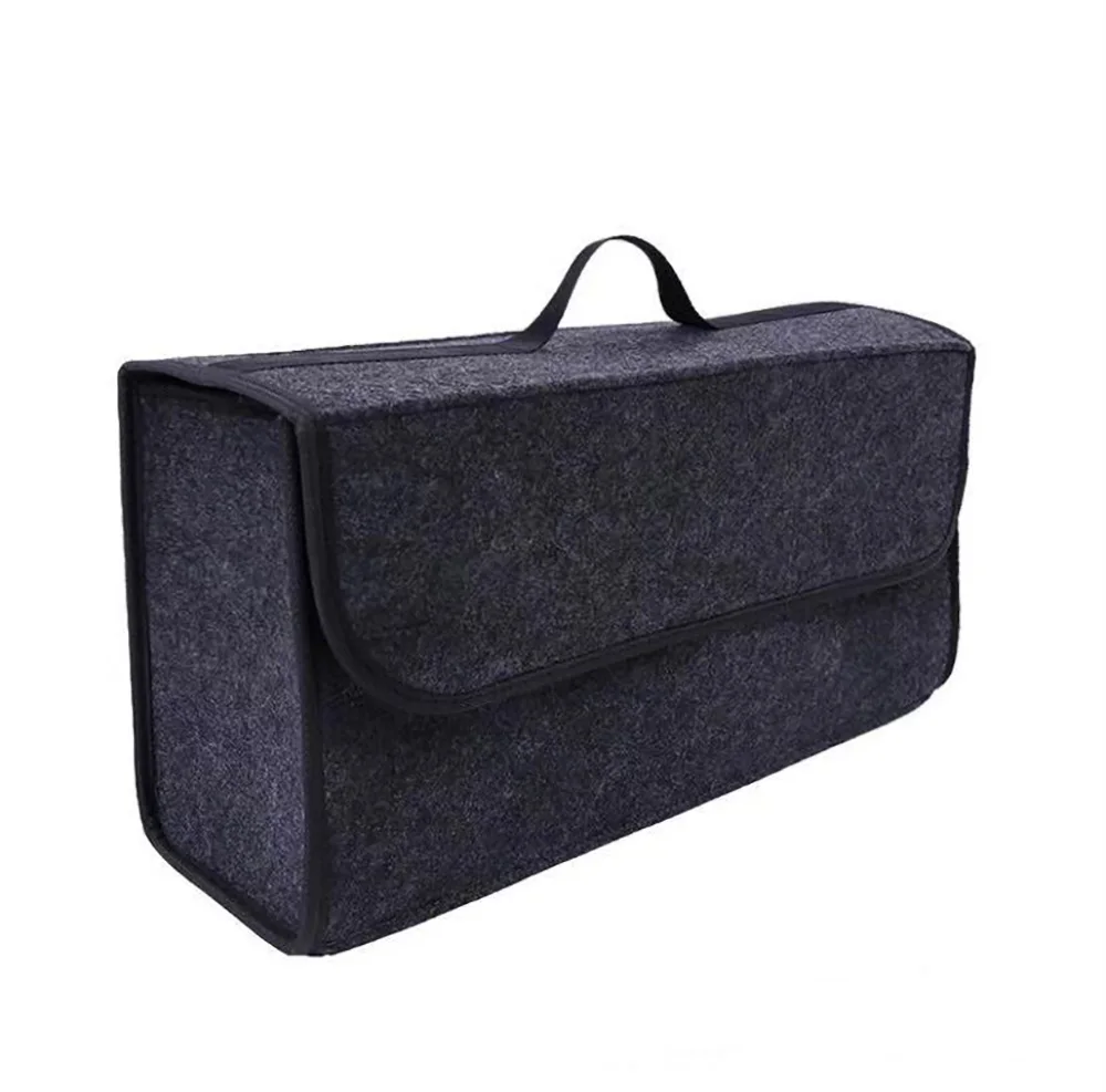 

Car Trunk Organizer Soft Felt Storage Box Large Anti Slip Compartment Boot Storage Organizer Tool Bag Auto Stowing Tidying Bag