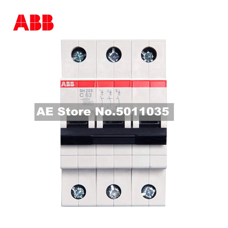 

10104003 ABB SH200 series miniature circuit breakers; SH203-C25