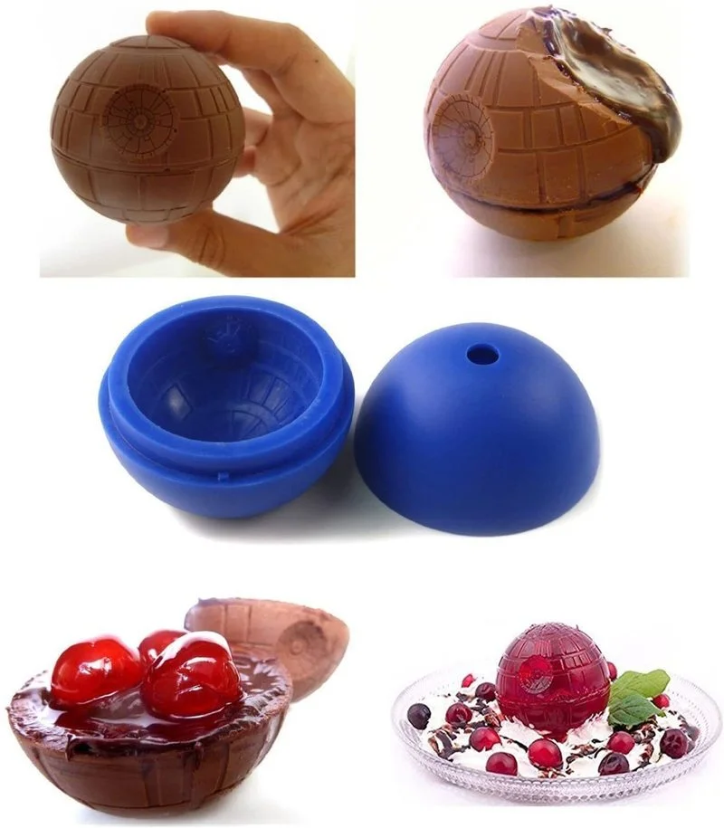 Лидер продаж креативная силиконовая форма Звезда смерти из синих войн круглая