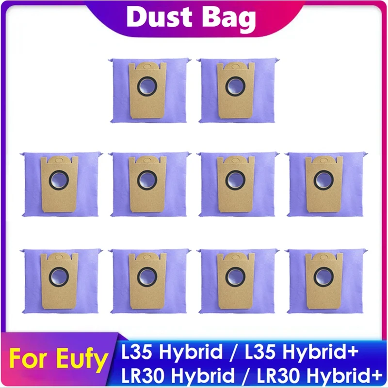 

10PCS Dust Bags for Eufy RoboVac L35 Hybrid/L35 Hybrid+/ LR30 Hybrid/LR30 Hybrid+ Robot Vacuum Cleaner Bags