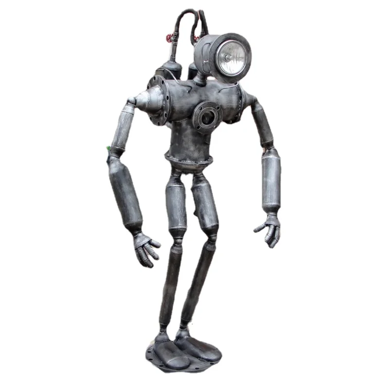 

Vintage metal iron Steampunk heavy metal robot welcome house decoration robot metal crafts