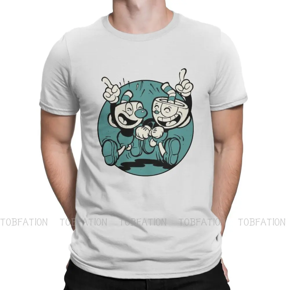 

The Cup Head Brother Newest TShirts Cuphead Boss Battle Adventure Game Men Harajuku Pure Cotton Streetwear T Shirt O Neck