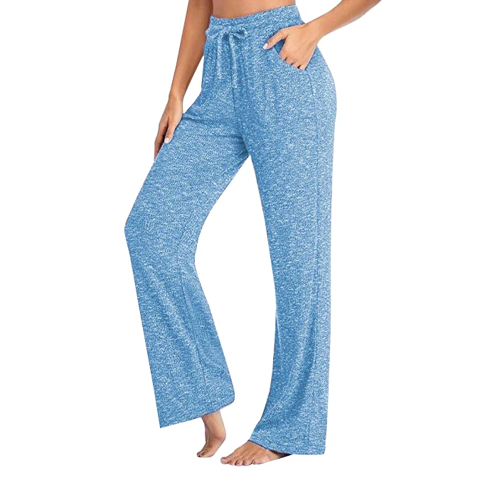 

Leggins Fashion women Casual Pants Yoga Pants Quick-Drying Trousers Wide Leg Pants Yoga Pants Light Blue 5XL