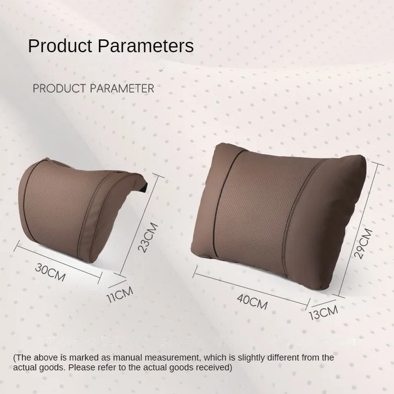 Высококачественная Автомобильная подушка под шею подголовник из кожи наппа