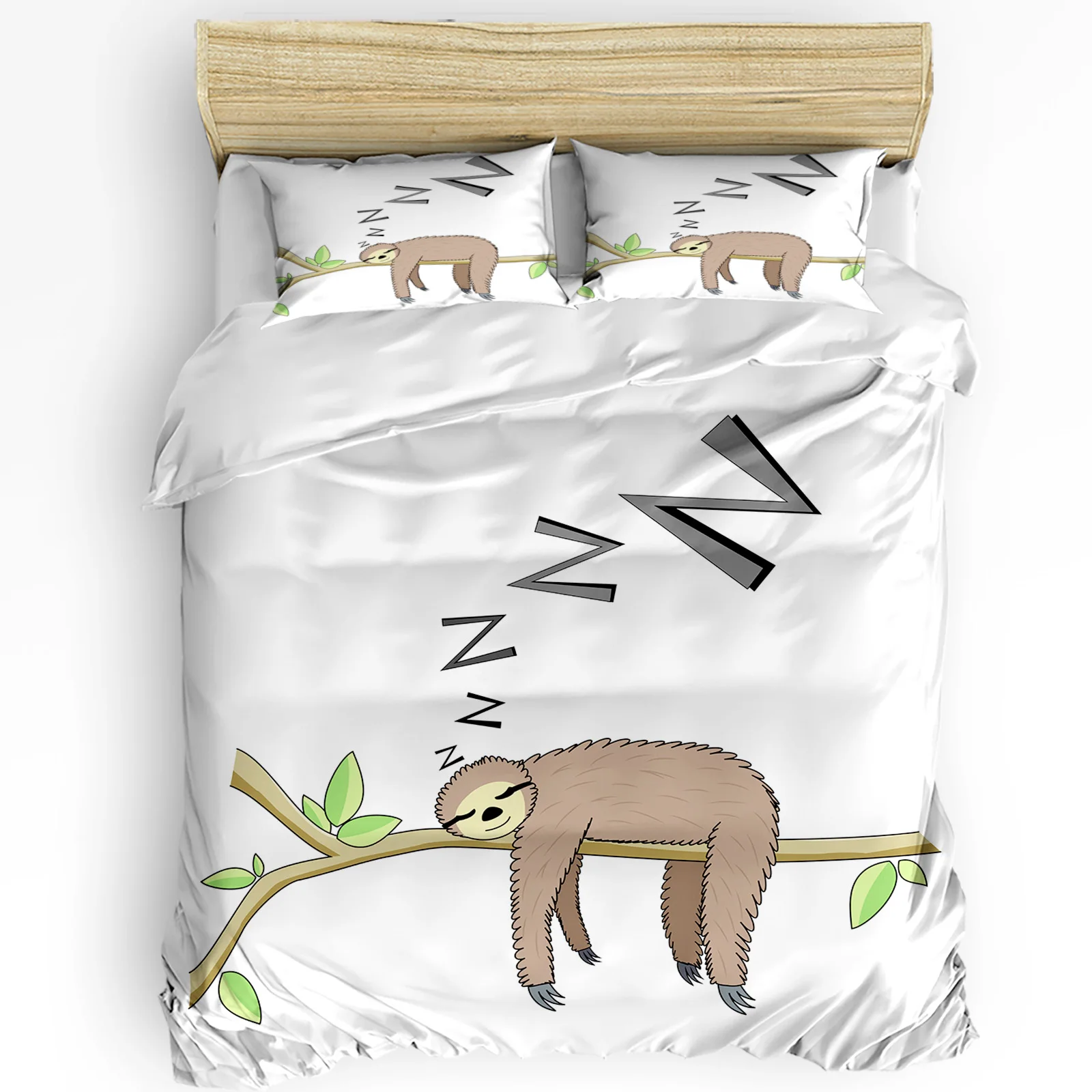 3pcs Bedding Set Cute Animal Sloth Home Textile Duvet Cover Pillow Case Boy Kid Teen Girl Bedding Covers Set