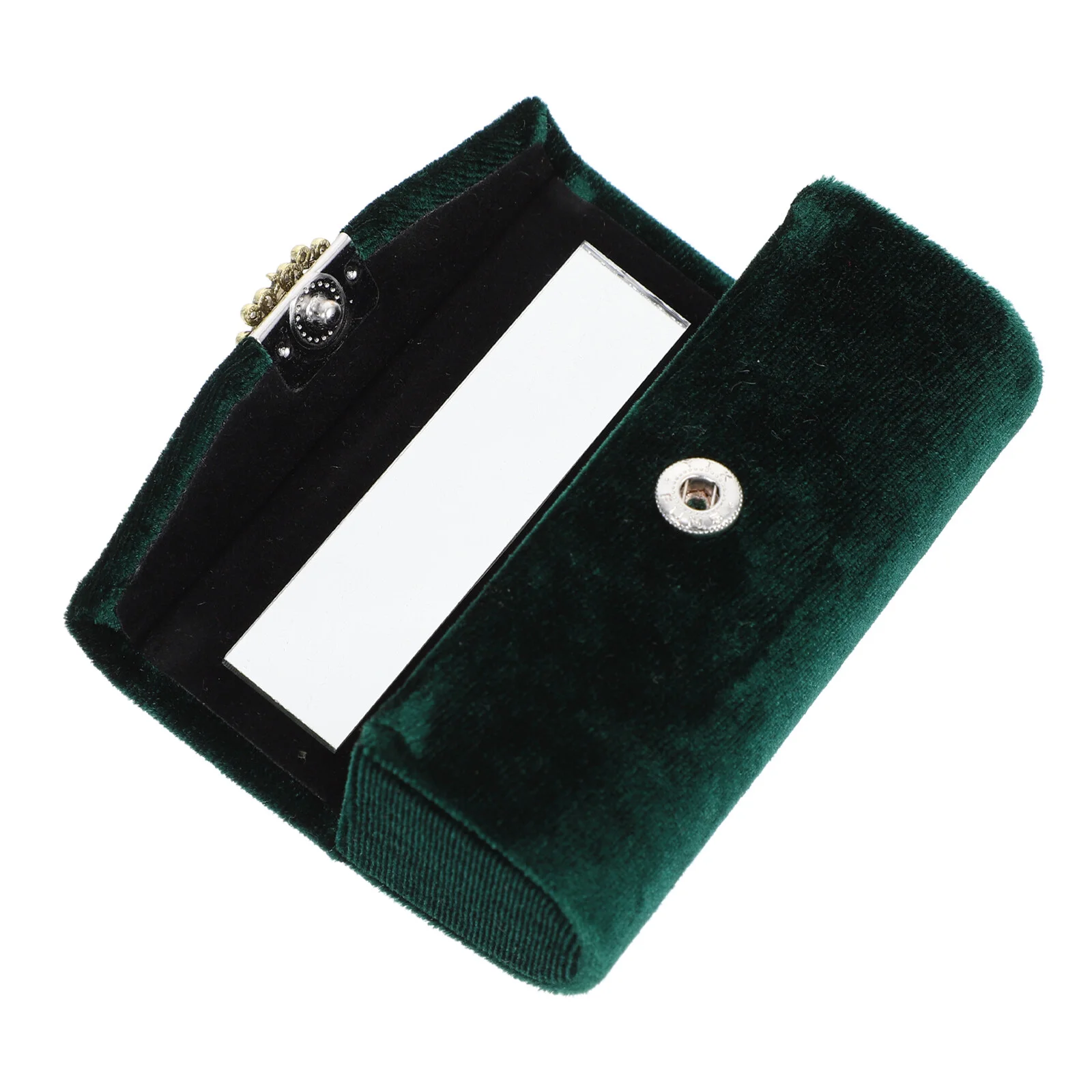 

Lip Gloss Box Key Chain Holder Delicate Lipstick Case Ladies Mirror Retro Style
