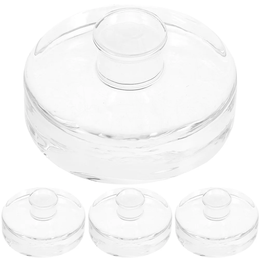 

4 Pcs Wide Mouth Fermenting Weight Sauerkraut Weight Fermentation Lids Dedicated Fermented Glass Weights