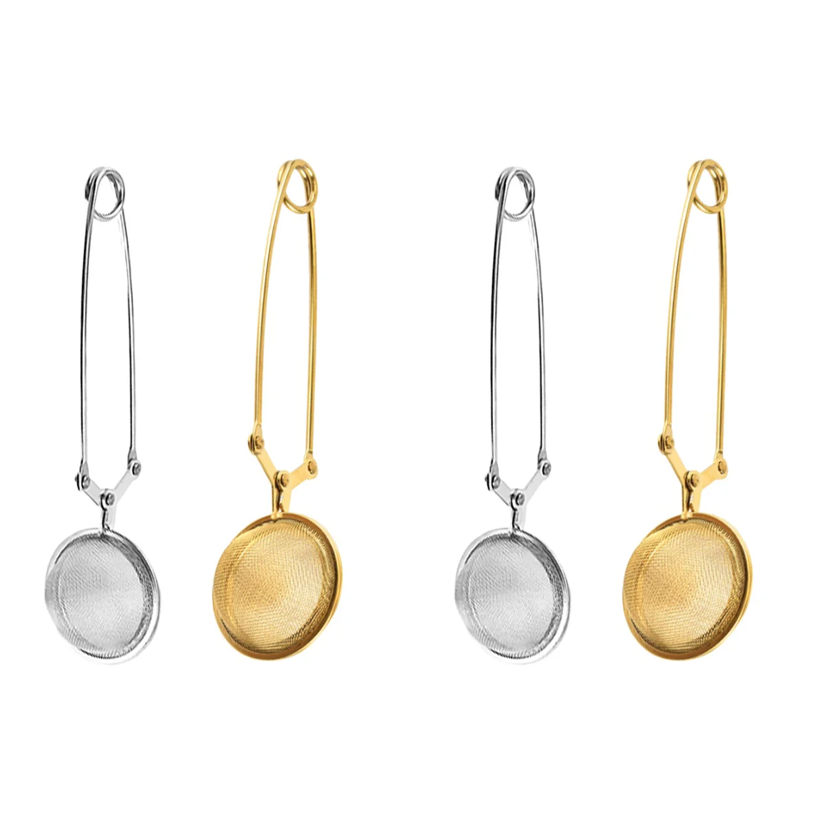 

Tea Strainer Leaf Stainless Mesh Steel Tong Infusers Loose Steeper Fine Household Shaker Sugar Sieve Infuser Filters