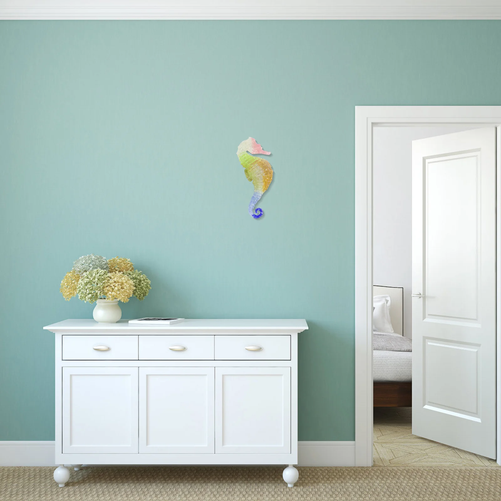 Настенное украшение кулон полутримерный орнамент в виде гиппокампа силиконовая