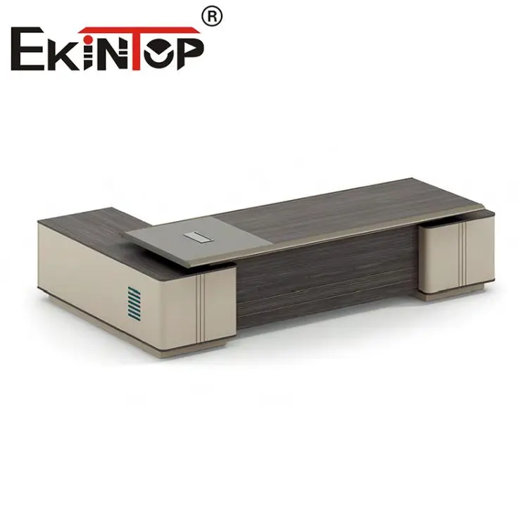 Современный стол менеджера мебели L-образной формы роскошный деревянный офисный