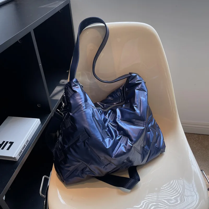 Spring 2023 New Single-shoulder Women's Bag Casual Messenger Carrying Armpit Large-capacity Space Cotton Down Bags Sac A Main