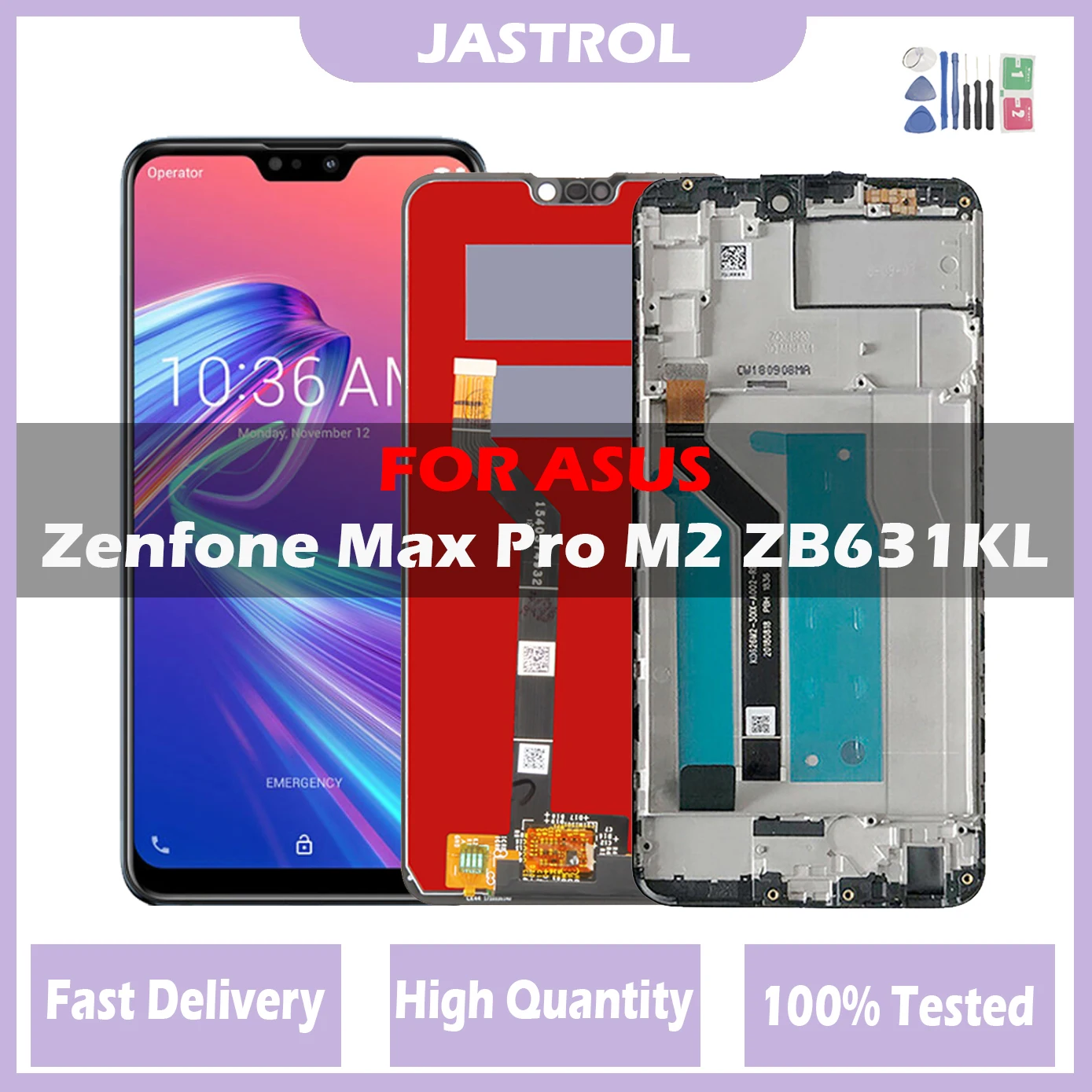 100% протестированный OEM ЖК-дисплей для Asus Zenfone Max Pro (M2) ZB631KL дигитайзер полный комплект запасные части для телефона с рамкой