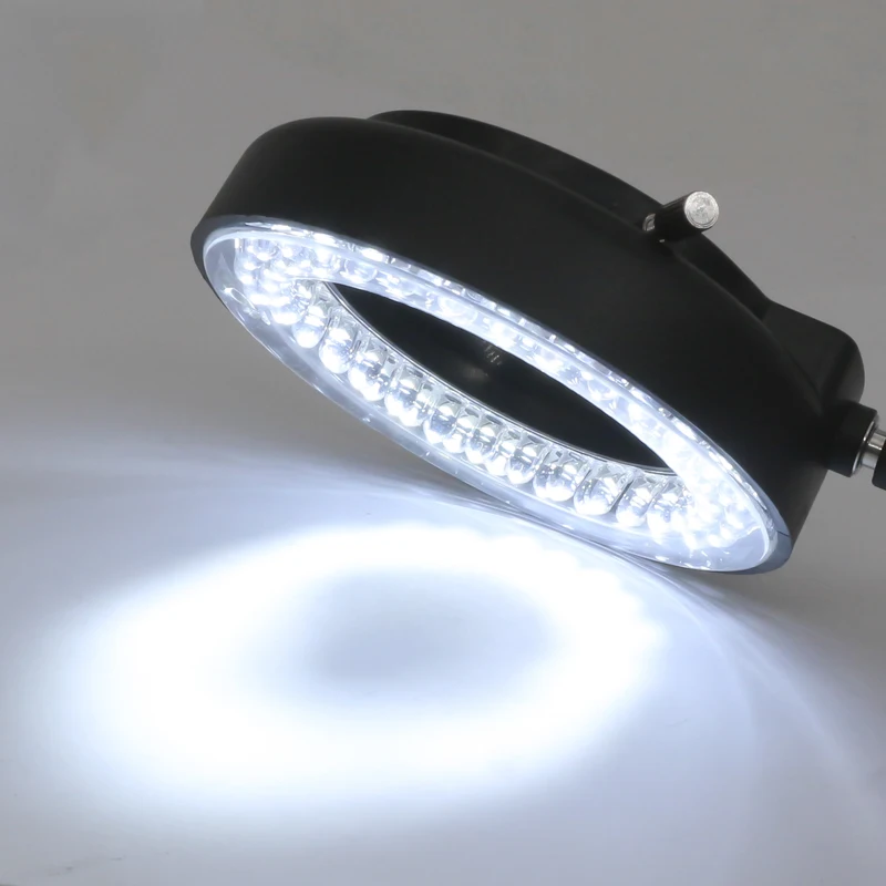 60-светодиодная регулируемая кольцевая лампа с адаптером питания белое освещение