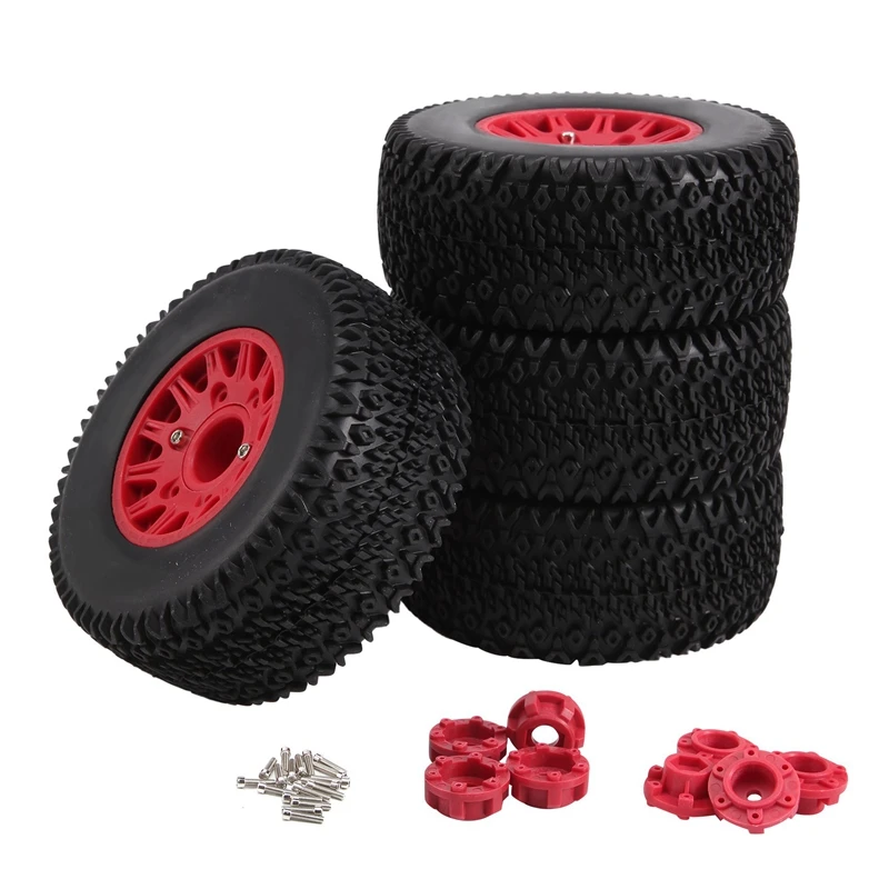 

4Pcs 112Mm 1/8 1/10 Short Course Truck Tire Tyres Wheel With 12 14 17Mm Hex For Traxxas Slash Arrma SENTON VKAR RC Car